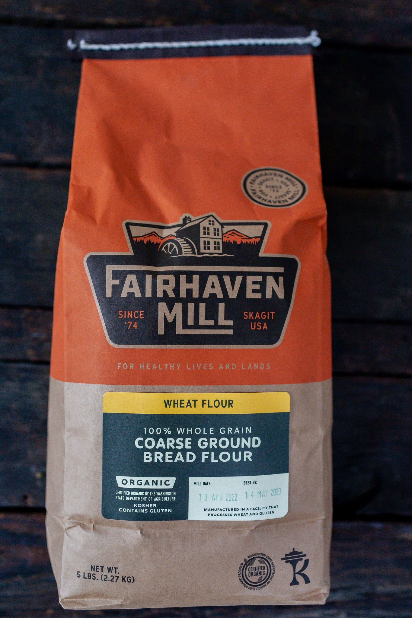 Organic 100% Whole Grain Coarse Ground Bread Flour | Fairhaven Mill