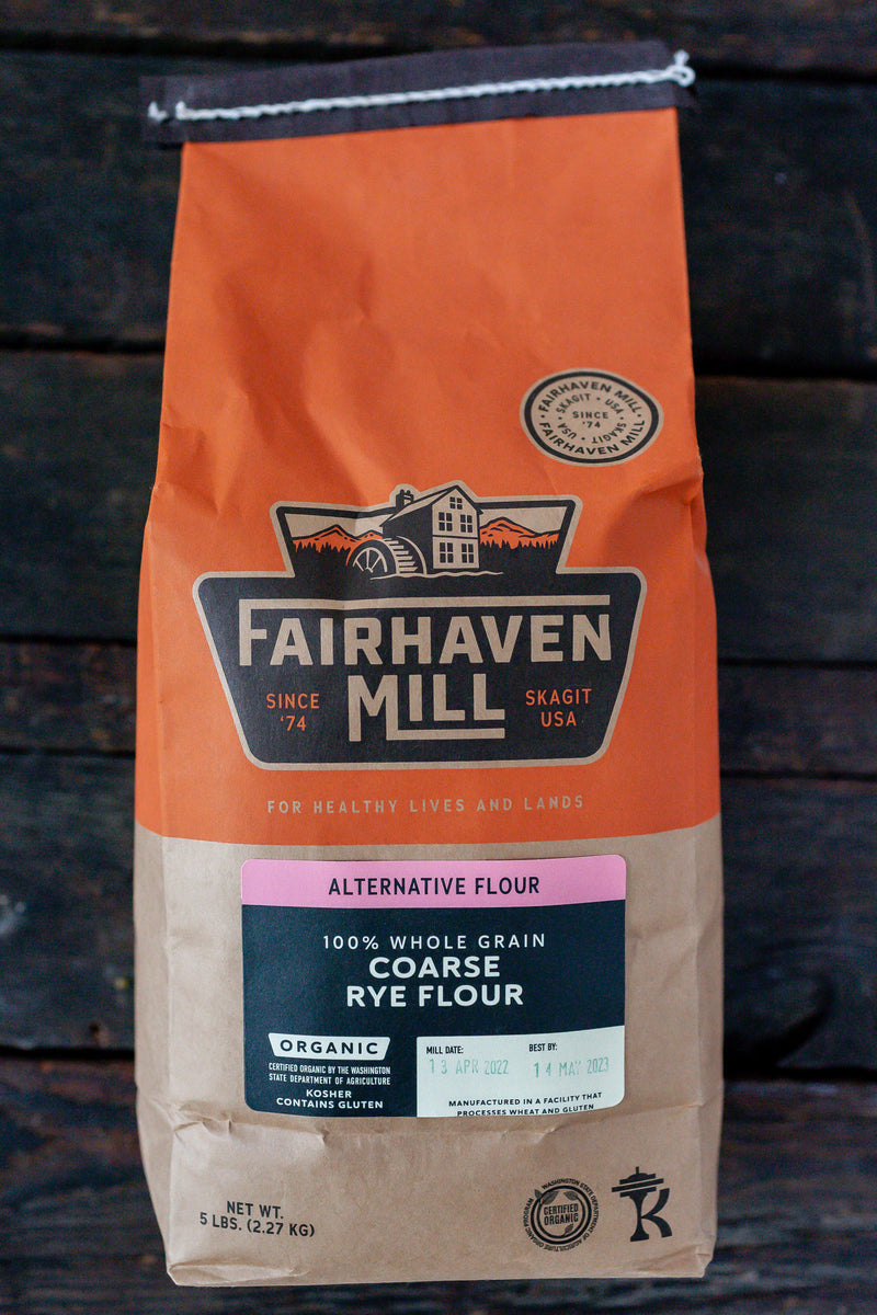 Organic 100 Whole Grain Coarse Rye Flour FairhavenMill